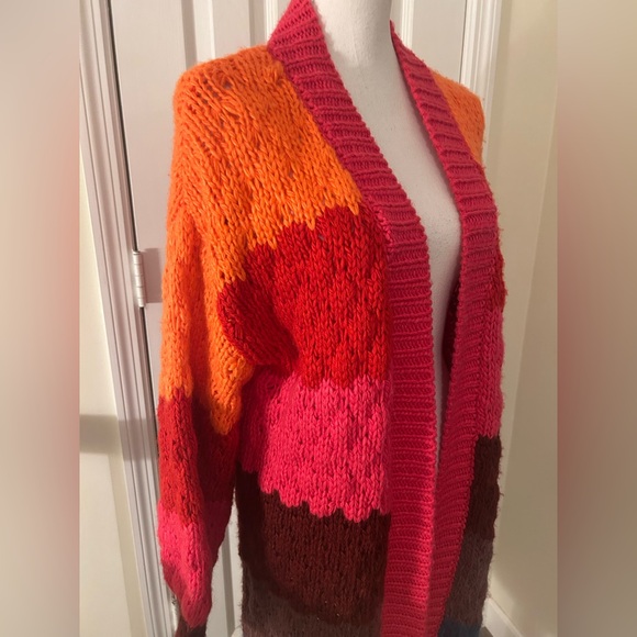 FARM Rio Block Striped Open Cardigan NWT! - Picture 12 of 16